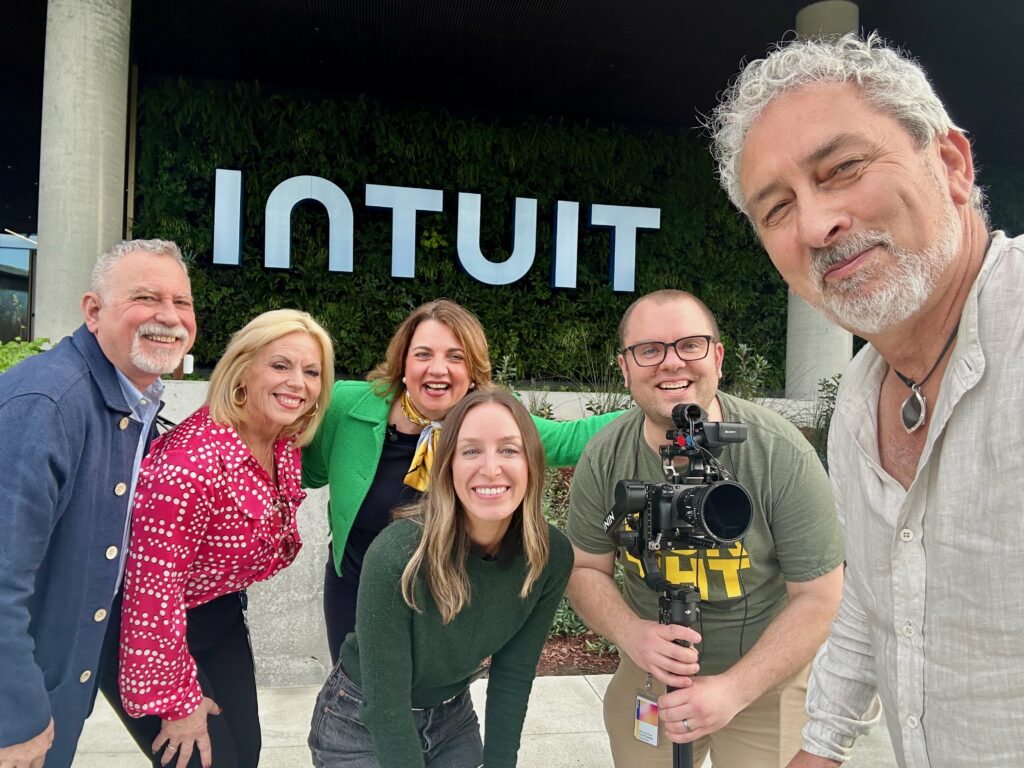 Robin Reigi with EP Mike Chapman, Mary Mercado, Rog the Camera Guy, and Steve from Inuit on America ByDesign